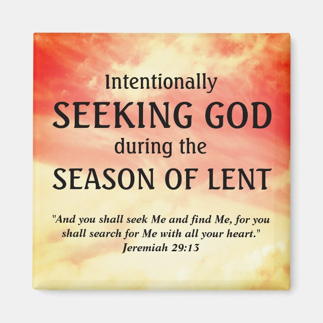 Snyggt SEEKING GOD Lenten Magnet (Framsidan)