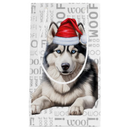Snyggt Siberian husky och Woof Ord Art-jul