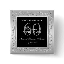 Snyggt Silver Diamanter 60 Bröllop årsdagen