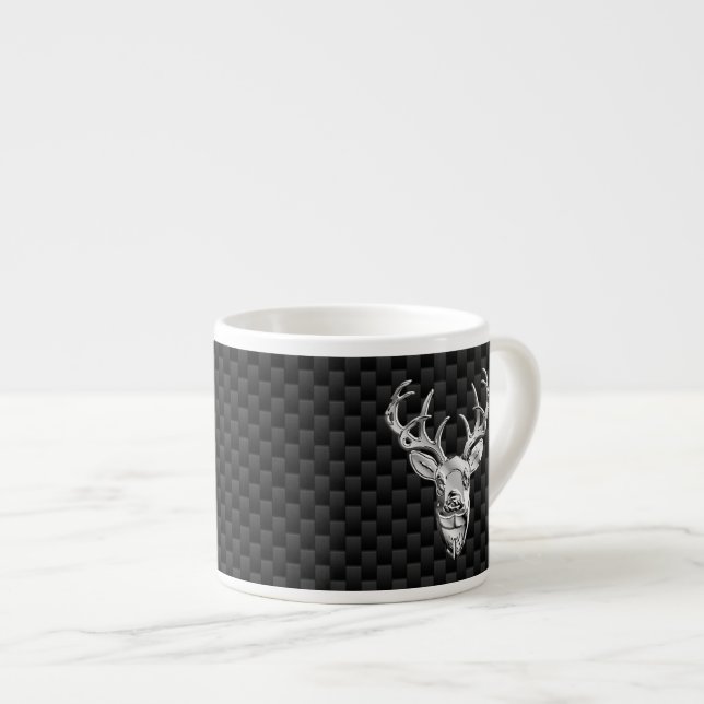 Snyggt Silver Hjort om koldioxidutskrift Espressomugg (Framsida höger)