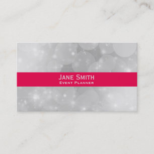 Snyggt silver modern trendig Events Planner Visitkort