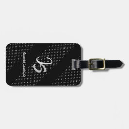 Snyggt Silver Monogram för framgångsrik affärsman Bagagebricka