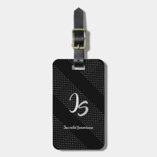 Snyggt Silver Monogram för framgångsrik affärsman Bagagebricka
