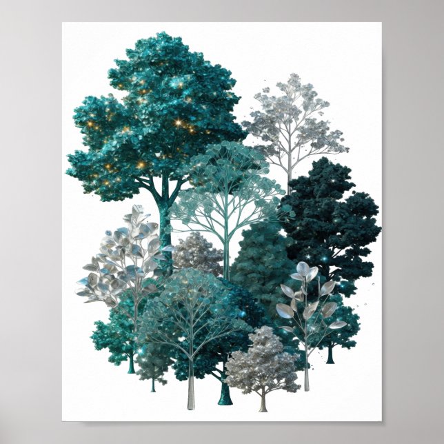 Snyggt Silver OBESTÄMD Poster (Framsidan)