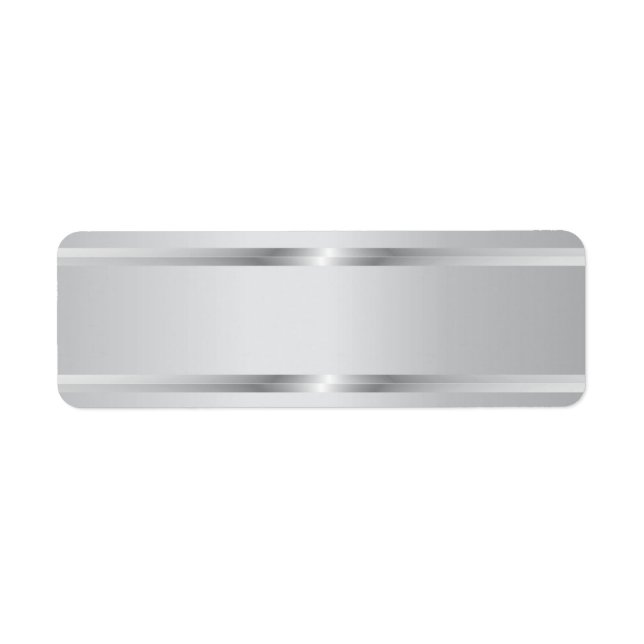 Snyggt Silver Rand Blank Returetiketter Returadress Etikett (Framsidan)