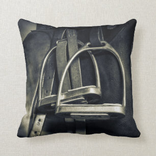 Snyggt Silver-stirups on English Riding Saddle Kudde