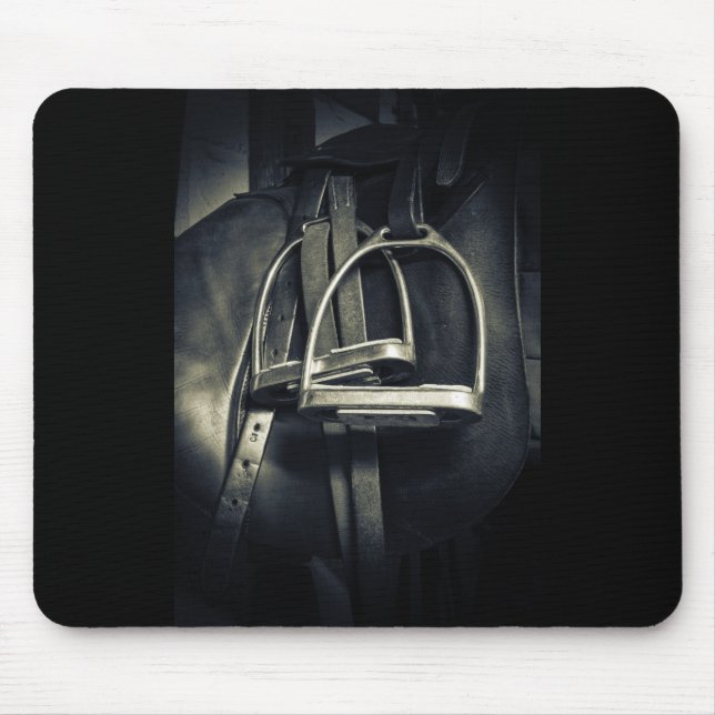 Snyggt Silver-stirups on English Riding Saddle Musmatta (Framsidan)