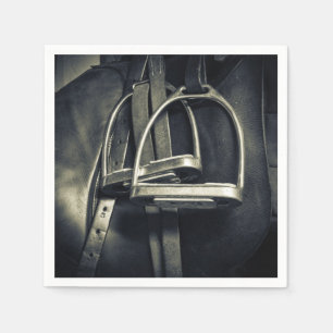 Snyggt Silver-stirups on English Riding Saddle Pappersservett