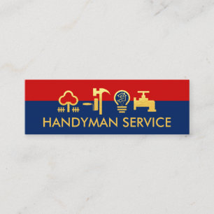 Snyggt Simple Guld Handyman Verktyg Lagrar Mini Visitkort