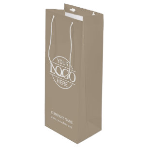 Snyggt Simple Taupe Beige Company Business Logotyp