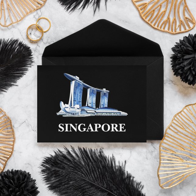 Snyggt Singapore Travel Vykort (Singapore travel postcard)