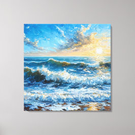 Snyggt sjölandskap canvastryck