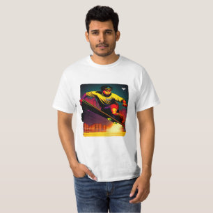 Snyggt Skateboarder Älskare T-Shirt Unik gata