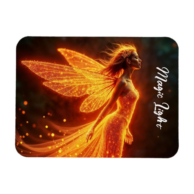 Snyggt-skog-pixie-söt brandlarmprinsessa magnet (Horisontell)