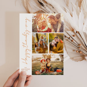 snyggt-skript, happy thanksgiving-fotokort julkort