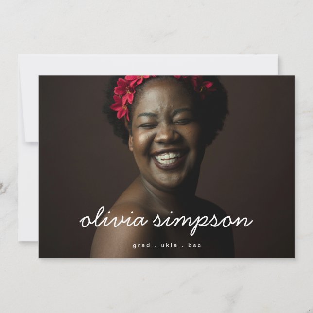 Snyggt skript Modern Grad Student 2-foto Meddelande (Framsida)