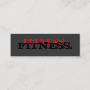 Snyggt Smala Affärskort Grått Fitness Mini Visitkort