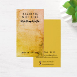 Snyggt smycke örhänge display akvarellkort visitkort