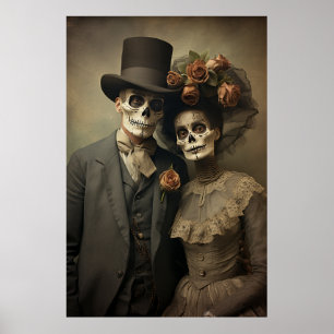 Snyggt Socker Skullkostnader Poster: Unik dia de Poster