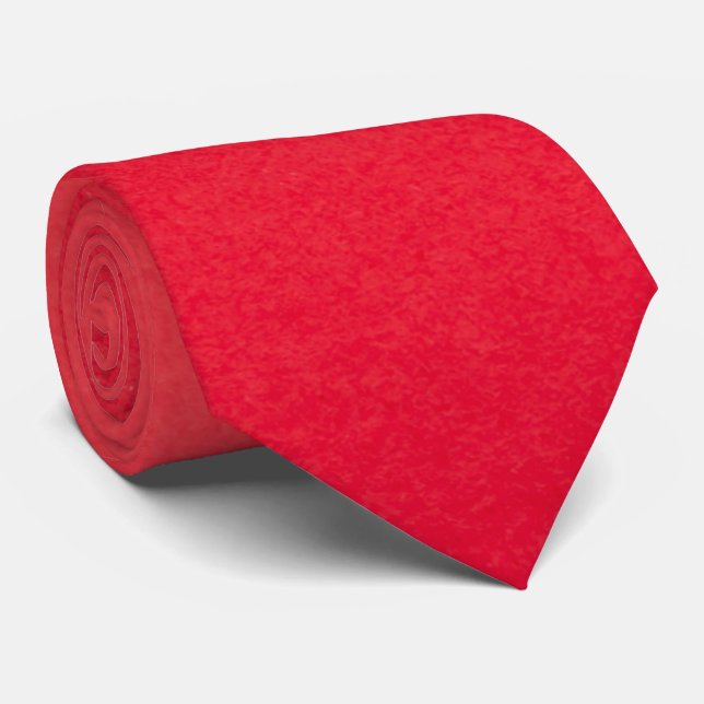 Snyggt Solid Red Neck Tie - Förtroendepålägg Slips (Rullad)