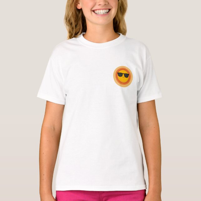 Snyggt Solsken Ansikte Barn T Shirt (Framsida)