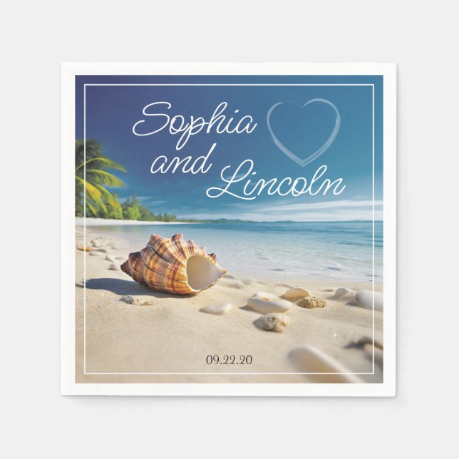 Snyggt sommaren Bröllop Pappersservett (Framsidan)