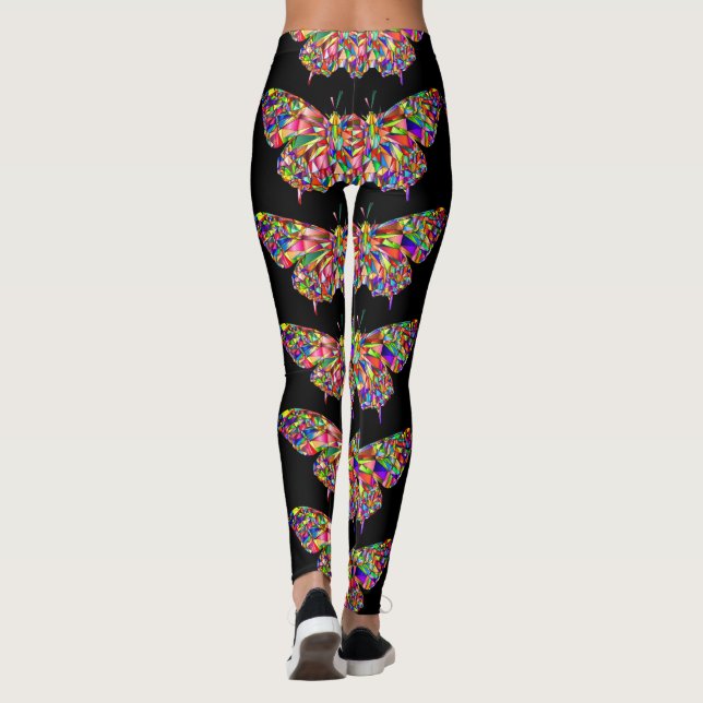 Snyggt söt-fjärilspapper leggings (Baksida)