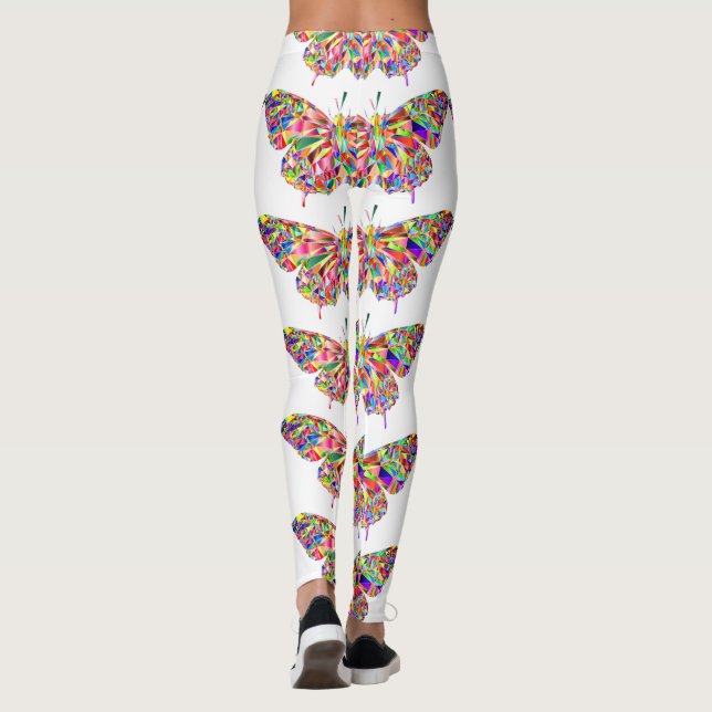 Snyggt söt-fjärilspapper leggings (Baksida)