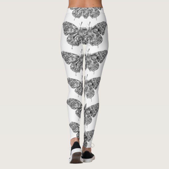 Snyggt söt-fjärilspapper leggings (Baksida)