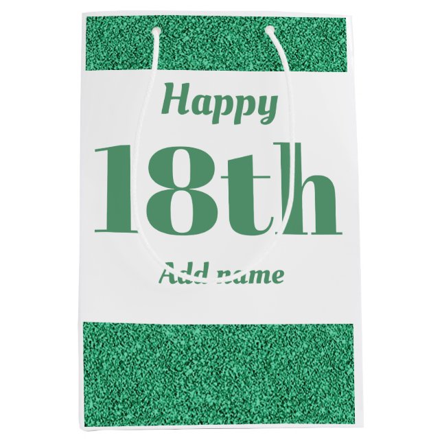 Snyggt söt personlig födelsedagspressepåse 18:e  (Framsidan)
