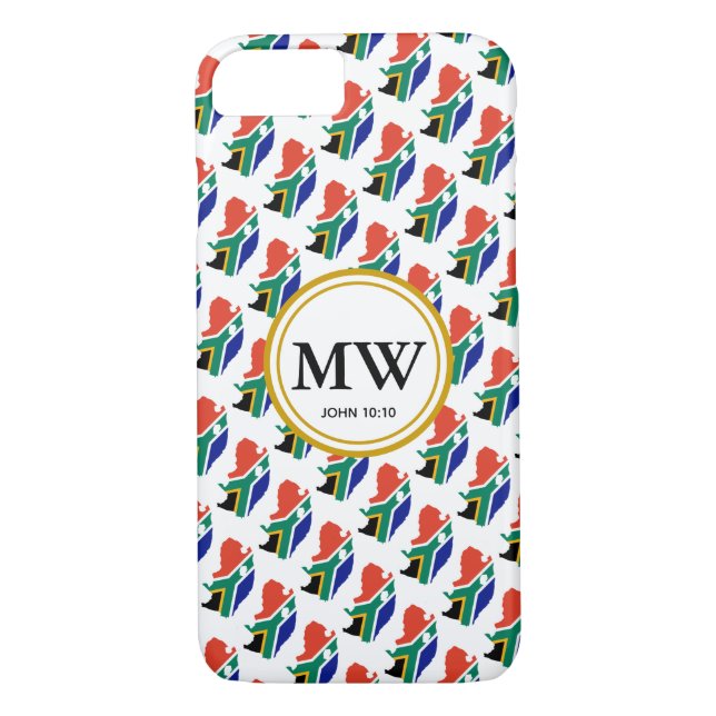 Snyggt SOUTH AFRIKA Abundant Life Monogram Case-Mate iPhone Skal (Baksida)