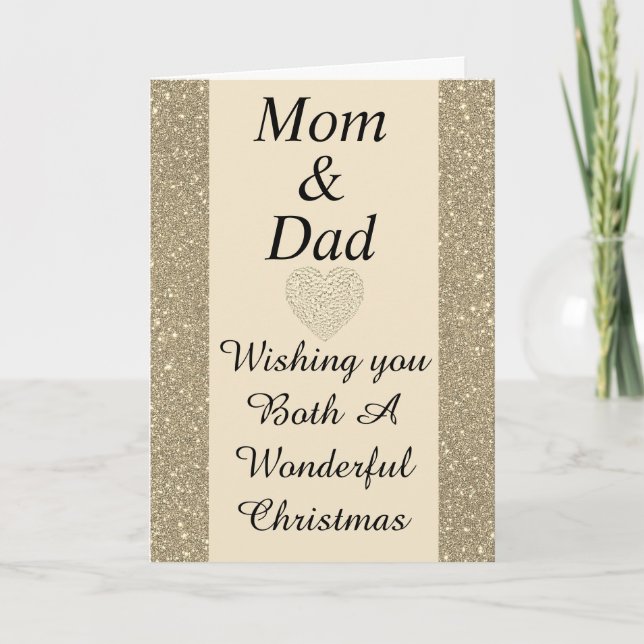 Snyggt speciella julkort för mamma och pappa helgkort (Framsida)