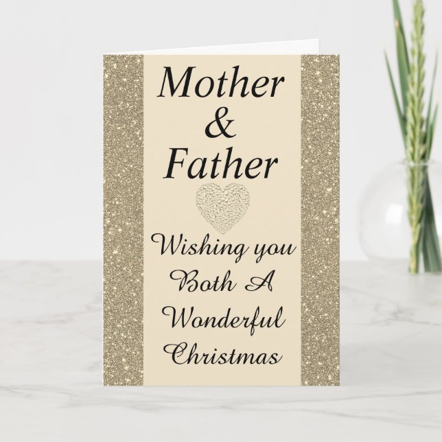 Snyggt speciellt kort för Mor & pappa jul (Framsida)