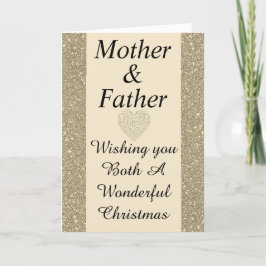 Snyggt speciellt kort för Mor & pappa jul