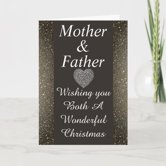 Snyggt speciellt kort för Mor & pappa jul (Framsida)