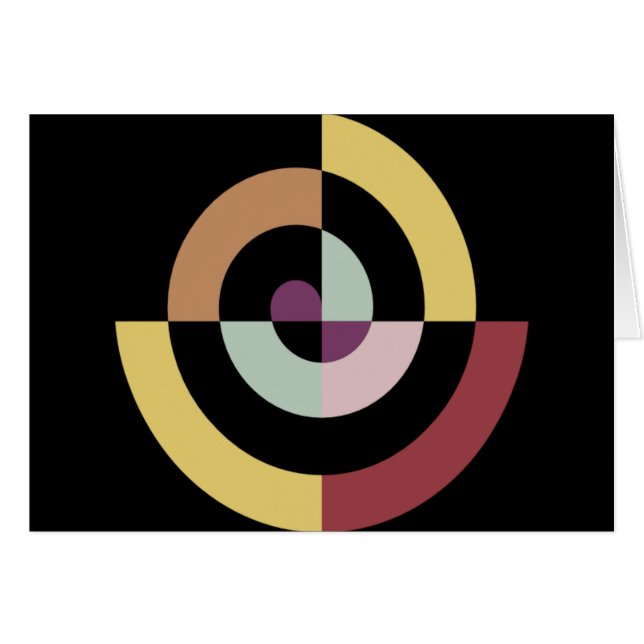 Snyggt Spiral design Hälsningskort (Framsidan Horizontal)