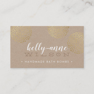 SNYGGT SPOTTY SPOT glam guld babomben Visitkort