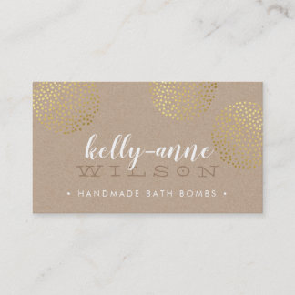 SNYGGT SPOTTY SPOT glam guld babomben Visitkort