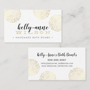 SNYGGT SPOTTY SPOT glam luxe guld babomb Visitkort