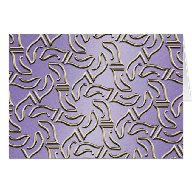 Snyggt Star of David Shimmer Hälsningskort (Framsidan Horizontal)