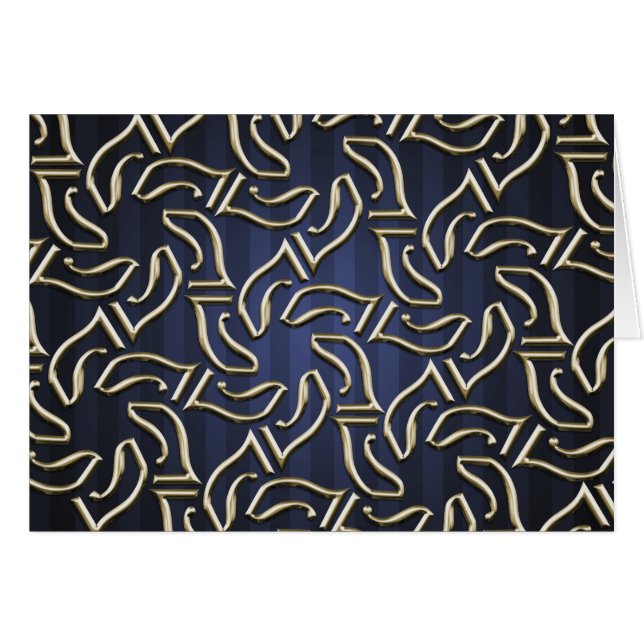 Snyggt Star of David Stripe Hälsningskort (Framsidan Horizontal)