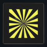 Snyggt Starburst Clock. Art Deco-titta. Fyrkantig Klocka<br><div class="desc">Snyggt Art Deco Starburst klocka. Underbar i vilket rum som helst!</div>