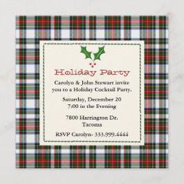 Snyggt Stewart Dress Tartan Anpassningsbar Julfest Inbjudningar