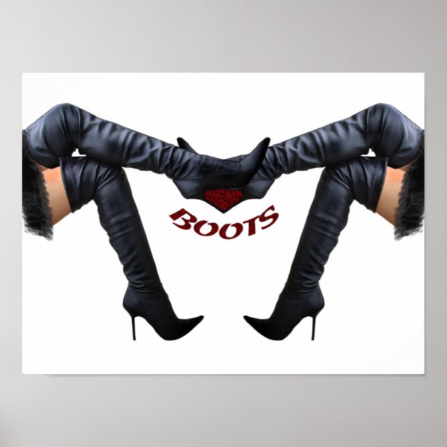 Snyggt Stiletto Boot Art Poster (Framsidan)