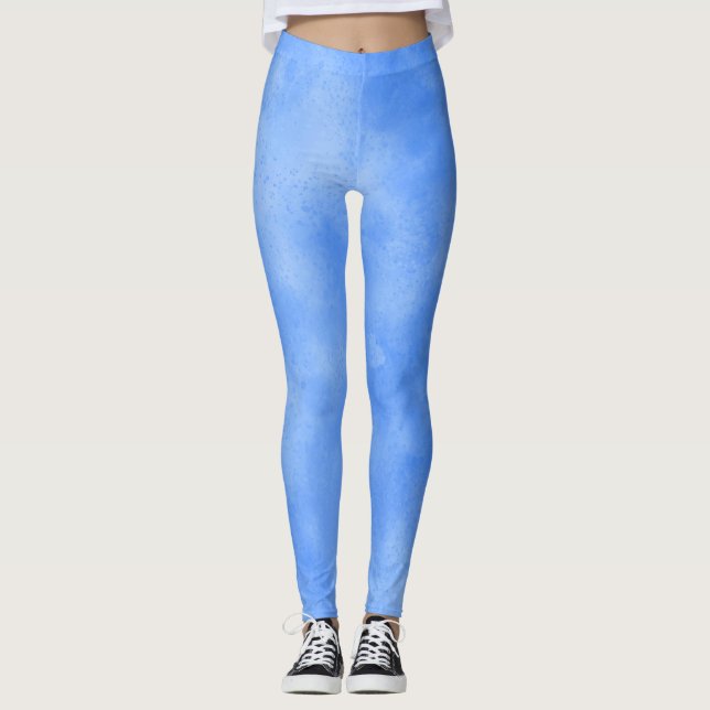 Snyggt Storm moln, effekt Blue Frosty Leggings (Framsida)