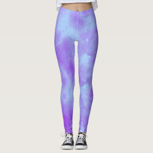 Snyggt Storm molneffekt Lila blått Leggings