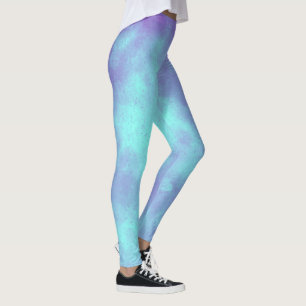 Snyggt Storm molneffekt lila blått Leggings