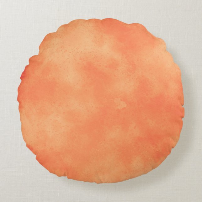 Snyggt Storm molneffekt mönster orange Rund Kudde (Framsidan)