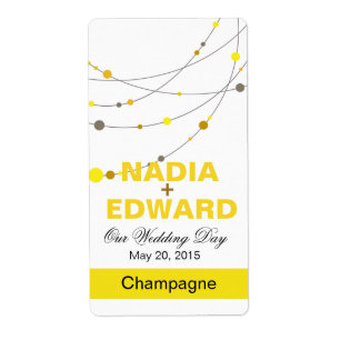 Snyggt Strands   etikett för vit gult Vin Fraktsedel