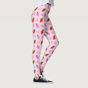 Snyggt Strawberry Mönster Leggings
